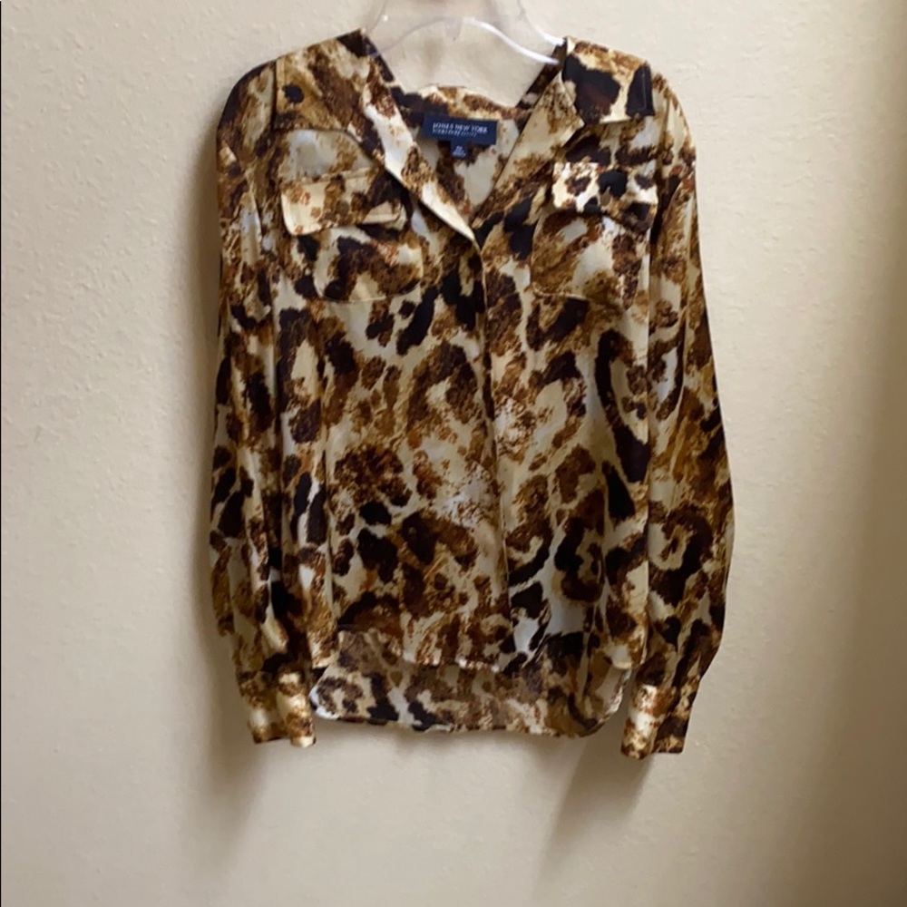 Jones New York Signature Petite Blouse Button Down